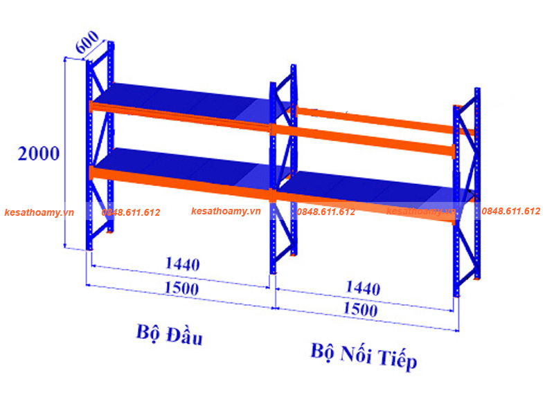 Bản vẽ kệ trung tải 2 tầng